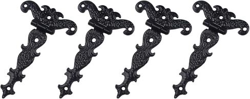 4 قطع من مفصلات الأبواب العتيقة لخزانة الملابس ومفصلات المؤخرة وحافظة المجوهرات وأجهزة الأثاث العتيقة المزخرفة مع برغي (S برونزي) in Kuwait