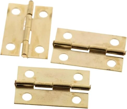 30Pcs Mini Antique Bronze Hinges Square Cupboard Door for Wooden Cabinet Drawer Jewellery Box Furniture Hardware 24 * 16MM(Gold) in Saudi Arabia