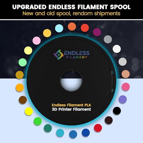 EndlessFilament PLA Filament Black 250g (0.55lbs) خيوط طابعة ثلاثية الأبعاد - خيوط طباعة ثلاثية الأبعاد 1.75 مم - تناسب معظم طابعات FDM ثلاثية الأبعاد - خيوط متينة 1.75 مم بدقة الأبعاد +/- 0.02 مم in Saudi Arabia
