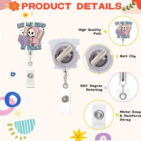 Yinkin 30PCS Funny Badge Reel Nurse Badge Reel Holder Retractable ID Clips for Doctor Student Men Women Office Nurses Lanyard Supplies Accessories Bulk Gifts in Saudi Arabia