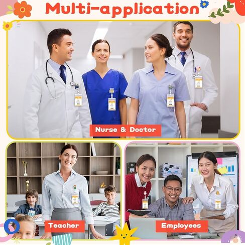 Yinkin 30PCS Funny Badge Reel Nurse Badge Reel Holder Retractable ID Clips for Doctor Student Men Women Office Nurses Lanyard Supplies Accessories Bulk Gifts in Saudi Arabia