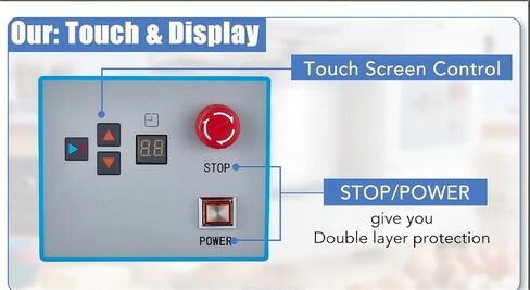 Commercial Food Mixer, 10.5 Qt Touch Screen Dough Mixer Machine with Timer, Security Shield, 650W Dual Rotating Dough Kneading Machine Food-grade Stainless Steel Bowl for Restaurant Bakery in Saudi Arabia