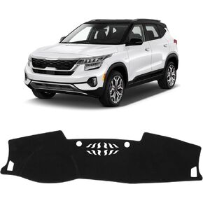 غطاء Dash Car Kust لـ Hyundai Tucson 2022-2024 (فقط يناسب مجموعة الأدوات الرقمية 4.2 بوصة) Cover Non-Slip Center Cost Cover Black (لا يناسب مجموعة الأدوات الرقمية 10.25 بوصة) in Kuwait