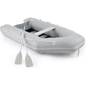 CO-Z 10ft Inflatable Dinghy Boat for 4 Adults, 990lb Capacity Heavy-Duty PVC Raft with Aluminum Floor & Oars, Motor Mount, Kayak-Style Tender for Fishing, Rescue & Water Sports in Saudi Arabia
