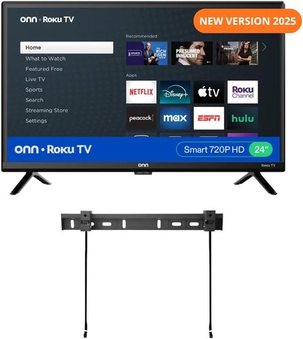 تلفزيون ONN 65 بوصة فئة 4K HDR10+ الذكي + حامل حائط مجاني مع اتصال Wi-Fi وتطبيق الهاتف المحمول | تلفزيون بشاشة مسطحة | متوافق مع مجموعة المنزل | Alexa وGoogle Assistant (متجدد) in Saudi Arabia