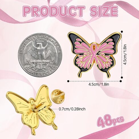 48 PCS التوعية بالصحة العقلية دبوس دبوس الشريط الأخضر الفراشة صفيرة للمنع للوقاية من الانتحار إلهام الإكسسوارات شهر هيث العقلية in Kuwait