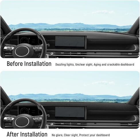 يويجووكو غلاف اندفاعة ل Tucson 2018 2017 2016 إكسسوارات الفانيلا غلاف Dash Mat Center Cover Cover Sunshield Protector Pad in Kuwait