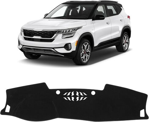 KUST Car Dash Cover for Hyundai Tucson 2022-2024 (ONLY FITS 4.2-inch Digital Instrument Cluster) Polyester Non-Slip Center Console Dash Cover Black (Not fits 10.25-inch Digital Instrument Cluster) in Kuwait
