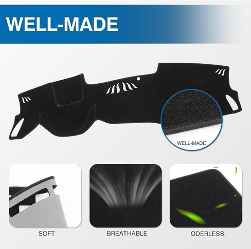 KUST Car Dash Cover for Hyundai Tucson 2022-2024 (ONLY FITS 4.2-inch Digital Instrument Cluster) Polyester Non-Slip Center Console Dash Cover Black (Not fits 10.25-inch Digital Instrument Cluster) in Kuwait