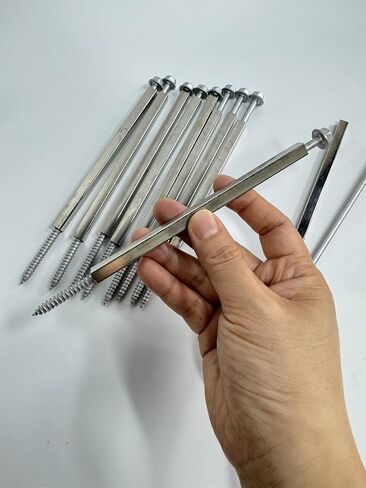 براغي مزراب مقاس 7 بوصات (17.8 سم تقريبًا) مع حلقة معدنية (عبوة من 10 قطع) - مسامير مزراب متينة ومقاومة للصدأ in Saudi Arabia