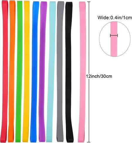 Rubber Bands Silicone 8 inch and 6.3 inch 12 Pcs Mixed size Large Elastic Bands for Notebook Books Cooking Wrapping Rubber Bands Cooking Boxes Wraps Office Supplies in Saudi Arabia