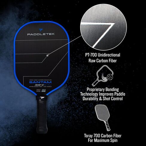 مجداف كرة البيسبول Paddletek Bantam ALW-C مقاس 12.7 ملم - مجداف كرة البيسبول أحادي الاتجاه من ألياف الكربون مع قلب قرص العسل من البوليمر - معتمد من الولايات المتحدة الأمريكية - مقبض 5.25 بوصة in Saudi Arabia