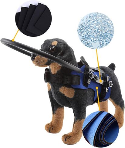 Blind Dog Bumper Guards, Easy Fixation Pet Harness Guiding Device Lightweight Unhindered Mobility High Comfort for Blind Pets (S) in Kuwait