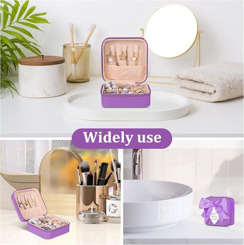 8 أجهزة الكمبيوتر الشخصية وصيفات الشرف اقتراح مجوهرات مربع وصيفات العروسة اقتراح صناديق الهدايا مجوهرات سفر مع 8 بطاقات رسائل ، 8 دبابيس ، وصيفات الزفاف هدايا الزفاف في حلق محرك الخاتم منظم التخزين (الوردي) in Kuwait