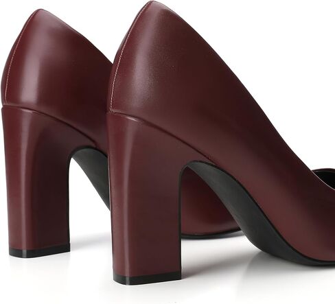 كعب Trary للنساء مغلق بمقدمة مدببة حذاء بكعب عالٍ للنساء بكعب مكتنز وكعب عالٍ مريح للنساء سهل الارتداء في فستان المكتب وحفلات الزفاف بكعب 3.54 سم in Kuwait