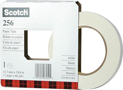 3M 256-3/4 Scotch 256 Printable Flatback Paper Tape, 19x54.8, 3 Core, White in Saudi Arabia