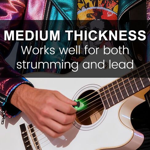LED Light Up Guitar Picks – Glow-in-the-Dark, Replaceable Button Cell Battery, Customizable for Electric & Acoustic Guitars, Firefly Guitar Accessories, Cool Guitar Picks for Musicians in Saudi Arabia