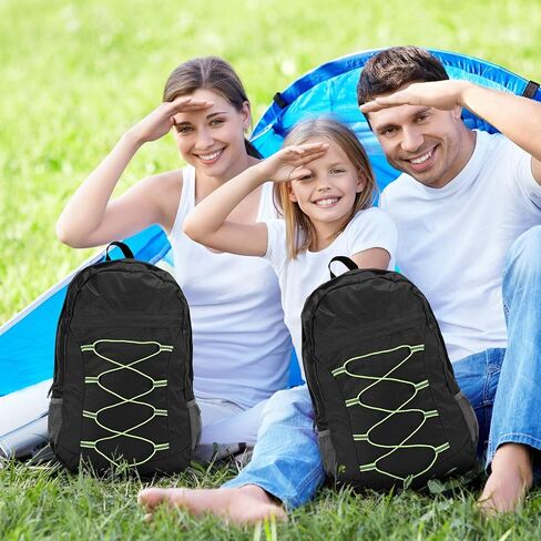 24 Pack Backpacks in Bulk - 17 Inch Foldable Backpacks with Elastic Draw Cord 8 Assorted Colors Bookbags for School, Outdoor Travel, Camping in Saudi Arabia