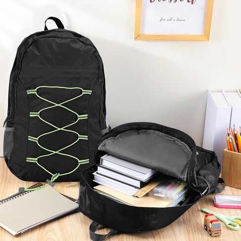 24 Pack Backpacks in Bulk - 17 Inch Foldable Backpacks with Elastic Draw Cord 8 Assorted Colors Bookbags for School, Outdoor Travel, Camping in Saudi Arabia