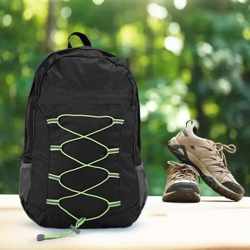 24 Pack Backpacks in Bulk - 17 Inch Foldable Backpacks with Elastic Draw Cord 8 Assorted Colors Bookbags for School, Outdoor Travel, Camping in Saudi Arabia