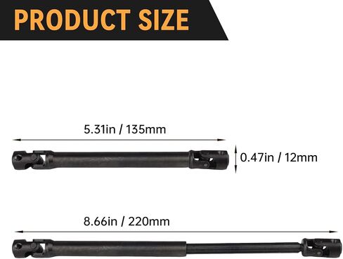 Splined Steel Universal Drive Shaft Driveshafts CVD Axle Shaft 1/10 Scale RC Crawler Car Upgrades Replacement for Traxxas Axial Tamiya RC4WD Redcat Racing (135-220mm Length) in Saudi Arabia