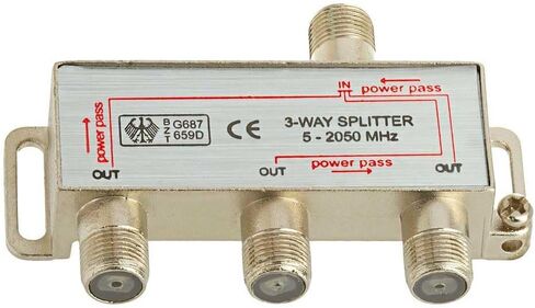 Cmple 2-Way Splitter 2050MHz F-Type 2.05Ghz 2 Way Coaxial Cable Splitter (RG6 Splitter, Coaxial Splitter, TV Splitter, in Saudi Arabia