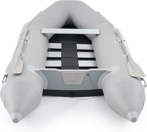 CO-Z 10ft Inflatable Dinghy Boat for 4 Adults, 990lb Capacity Heavy-Duty PVC Raft with Aluminum Floor & Oars, Motor Mount, Kayak-Style Tender for Fishing, Rescue & Water Sports in Saudi Arabia