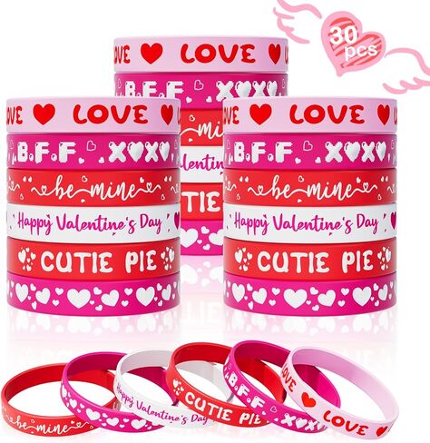 Easter Rubber Bracelets for Kids 30PCS Easter Basket Stuffers Silicone Wristbands Bulk Easter Party Favors Supplies for Kids Easter Egg Fillers Goodie Bag Stuffers Gifts Classroom Prizes Accessories in Kuwait