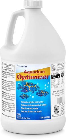 Freshwater Aquarium Optimizer, Crystal Clear Water Treatment, Reduces Ammonia & Sludge, 4 Fl Oz in Saudi Arabia