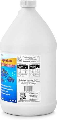 Freshwater Aquarium Optimizer, Crystal Clear Water Treatment, Reduces Ammonia & Sludge, 4 Fl Oz in Saudi Arabia