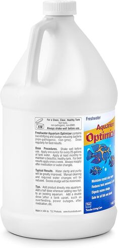 Freshwater Aquarium Optimizer, Crystal Clear Water Treatment, Reduces Ammonia & Sludge, 4 Fl Oz in Saudi Arabia