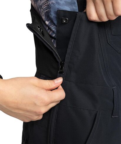 ملابس Roxy النسائية ذات المقاس النحيف Rideout Snow Bib - مقاومة للماء 15 كيلو، معزولة، درزات مبطنة بالكامل in Kuwait