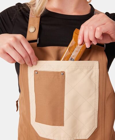 ملابس Roxy النسائية ذات المقاس النحيف Rideout Snow Bib - مقاومة للماء 15 كيلو، معزولة، درزات مبطنة بالكامل in Kuwait