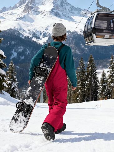 Haloumoning Boys Snow Bibs Kids Ski Pants Waterproof Insulated Snowboard Winter Overalls 5-14 Years in Saudi Arabia