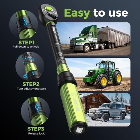 1/4 مفتاح عزم الدوران ، 52pcs ثنائية المدى 【10-230 in.lb/1-26 نانومتر】 ± 3 ٪ بوصة الدقة الجنيه وورش عزم الدور دراجة ، صيانة موتو in Kuwait