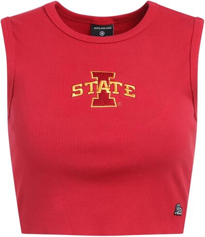 Hype & Vice Cut-Off Tank for Women (Small) - Michigan State University Top for Women, Cropped Fit Tank Top, College Shirts for Game Days - Hunter Green in Kuwait