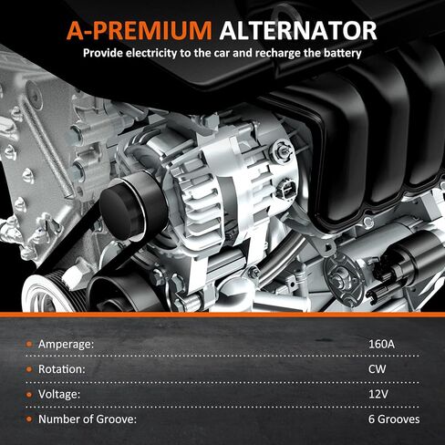 Bestview المولد المولد لعام 2013-2018 Nissan Altima L4 2.5L ، 12V 110A 6 استبدال قابض الفتحات ، #REPLACE 23100-3TA1B ، 23100-3TA1A ، A2TJ1881 ، A2TJ1891 ، 11657 ، 11657N in Kuwait