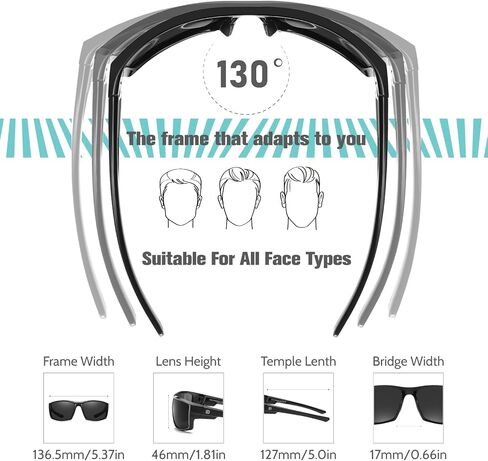 DUCO Polarized Sports Sunglasses for Men Women UV400 Protection Lightweight Frame for Fishing Driving Running F103 in Kuwait