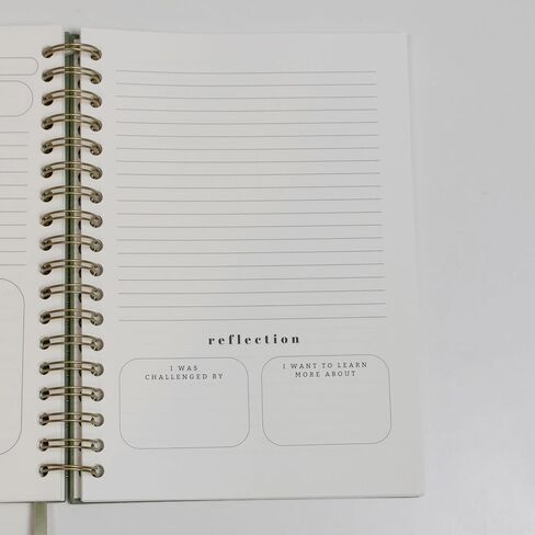 Church Notes Journal by Steadfast and Sustained - Larger Size 7 x 10" - White Linen - Sermon & Podcast Christian Notebook - Guided Journal to Write Key Points, Bible Verses, Notes, and Application - Men and Women Gift Idea in Saudi Arabia