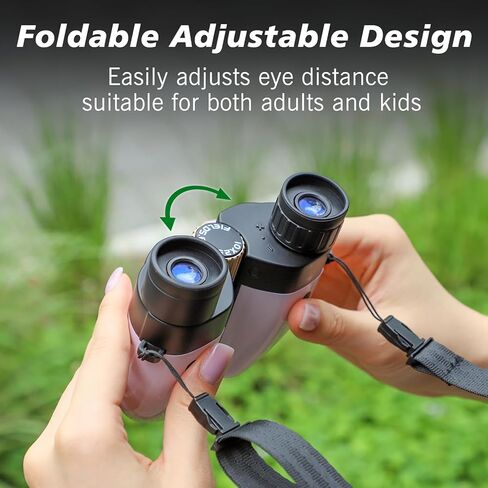 PUROO Compact Binoculars for Adults High Powered,10X25 Small Waterproof,Fogproof and Shockproof Binoculars for Kids Bird Watching,Hunting,Travel,Stargazing,Hiking,Opera,Concerts,Pink in Saudi Arabia
