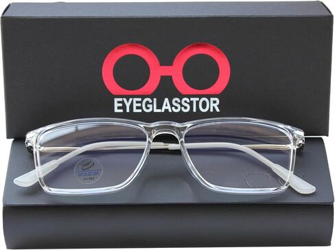 TR90 Blue Light Blocking Glasses,Spring Hinge Reading Glasses for Men Women, Computer Eyeglasses Anti-Eyestrain, UV Glare Protection, Light Black in Saudi Arabia