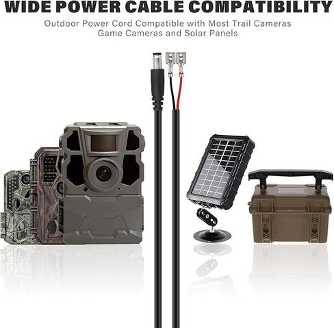 KSK 79-inch Trail Camera Power Cord (2 Pack,5.5x2.1mm DC External Power Cable,Compatible with Spypoint, Stealth Cam, Moultrie, Muddy, etc in Saudi Arabia