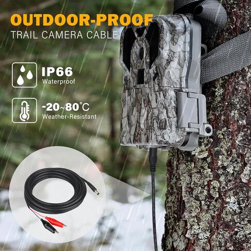 KSK 79-inch Trail Camera Power Cord (2 Pack,5.5x2.1mm DC External Power Cable,Compatible with Spypoint, Stealth Cam, Moultrie, Muddy, etc in Saudi Arabia