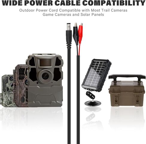 KSK 79-inch Trail Camera Power Cord (2 Pack,5.5x2.1mm DC External Power Cable,Compatible with Spypoint, Stealth Cam, Moultrie, Muddy, etc in Saudi Arabia