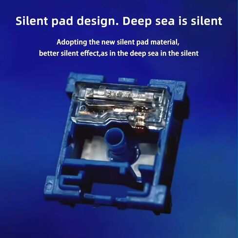 Kailh Box Whale Pro Silent Switches,Deep Sea Silent Tactile 3-Pin 45gf Waterproof Dustproof Mechanical Keyboard Switches(Whale Tactile,108Pcs) in Kuwait