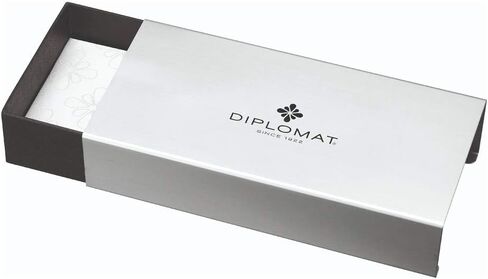 Diplomat - Aero - Fountain Pen in Stainless Steel - Fine - Black - Resistant and Elegant - High End - 5 Years Warranty in Saudi Arabia