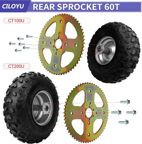 420 Sprocket 60 Tooth 40mm Bore Compatible with Coleman BT200X CT200U-EX CT200U CT100U CC100X Baja MB165 MB200 Doodlebug DB30 TrailMaster MB200 Mini Bike Predator 212 196cc Engine Parts in Saudi Arabia