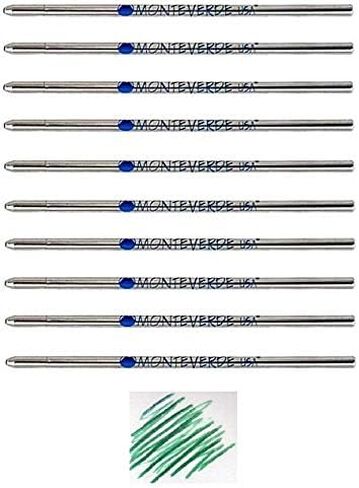 Monteverde D1 Ballpoint Refill to Fit Mini and Multi Functional Pens, Medium Point, Soft Roll, 10 Per Pack (Bulk Packed) (Black) in Saudi Arabia