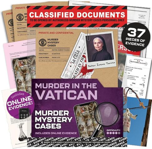 MMC Death at Area 51 – Thrilling Murder Mystery Games for Adults in a Classified Military Base – 47 Evidence Pieces, 150 Min Gameplay (3.5/5 Difficulty) – Cold Case Files Game for 1-10 Players in Saudi Arabia