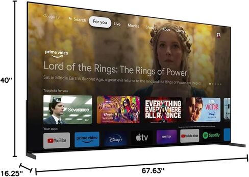 تلفزيون سوني XR55A95L BRAVIA XR A95L 55 بوصة QD-OLED 4K HDR الذكي مع حزمة Google TV 2023 مع حزمة حماية محسنة CPS لمدة عامين in Kuwait